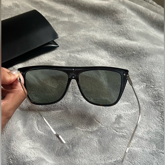 Saint Laurent New Wave SL 1 T Fashion Shield Titanium Sunglasses - Picture 3 of 8
